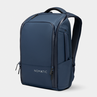 Nomatic Navy Backpack Front Angle View#color_navy